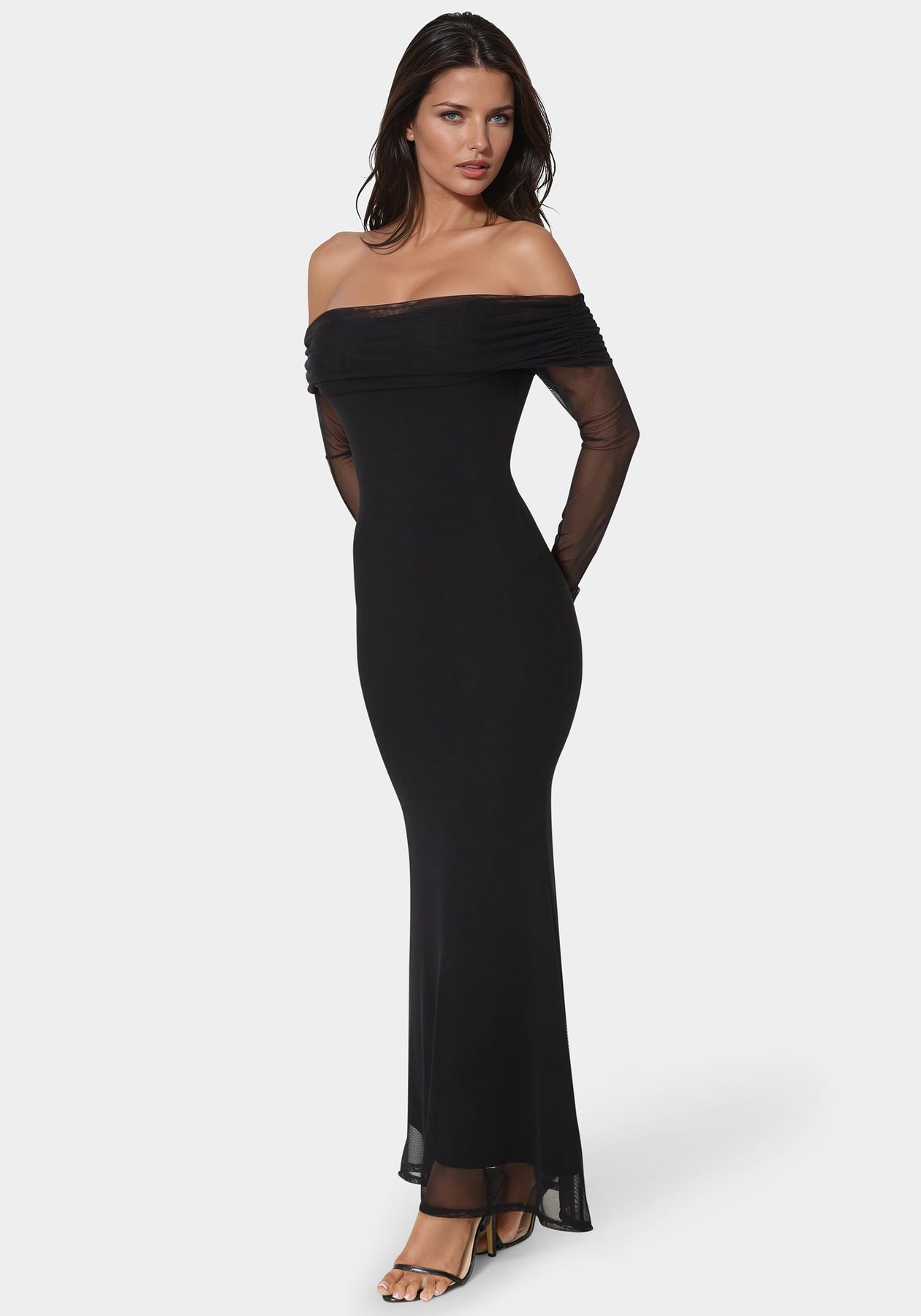 overfold off shoulder mesh long sleeve long dress Bebe Women's Long Sleeve Off the Shoulder Mesh Maxi Dress overfold off shoulder mesh long sleeve long dress Bebe Women's Long Sleeve Off the Shoulder Mesh Maxi Dress