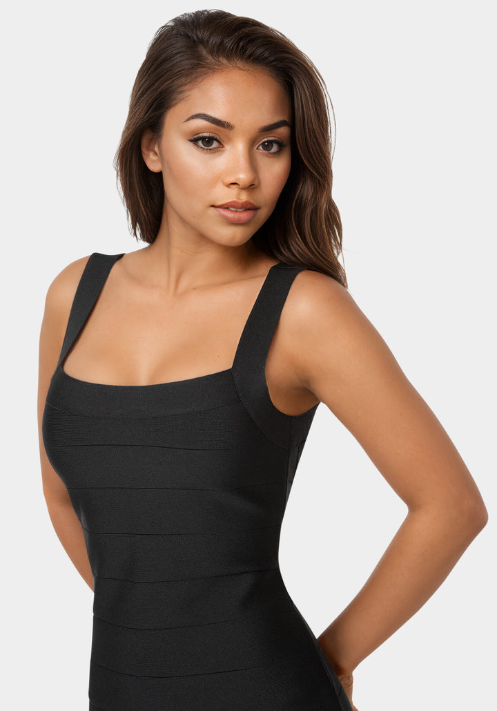Other View-Bandage Midi Tank Dress-BLACK