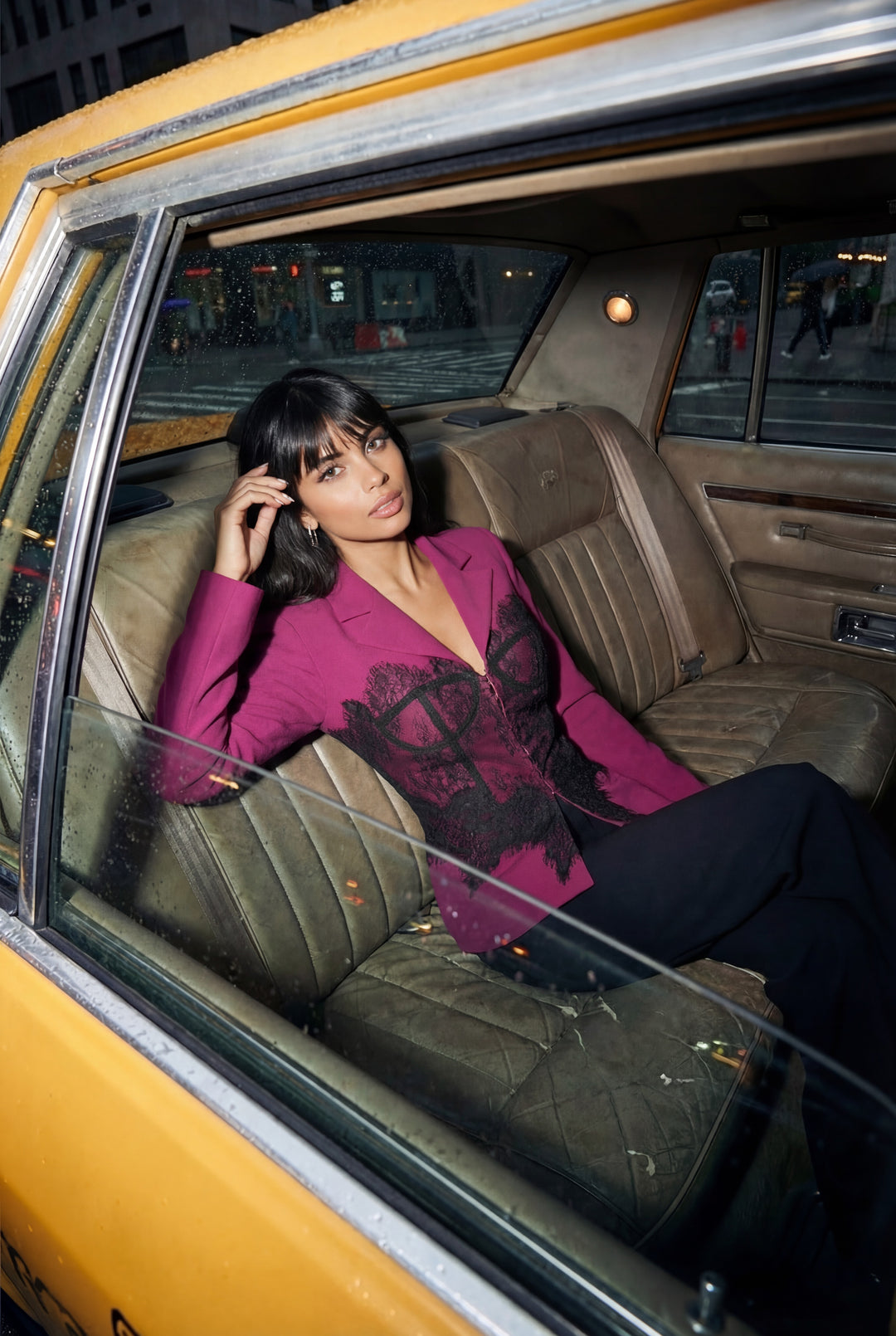 Tailored Lace Corset Illusion Blazer