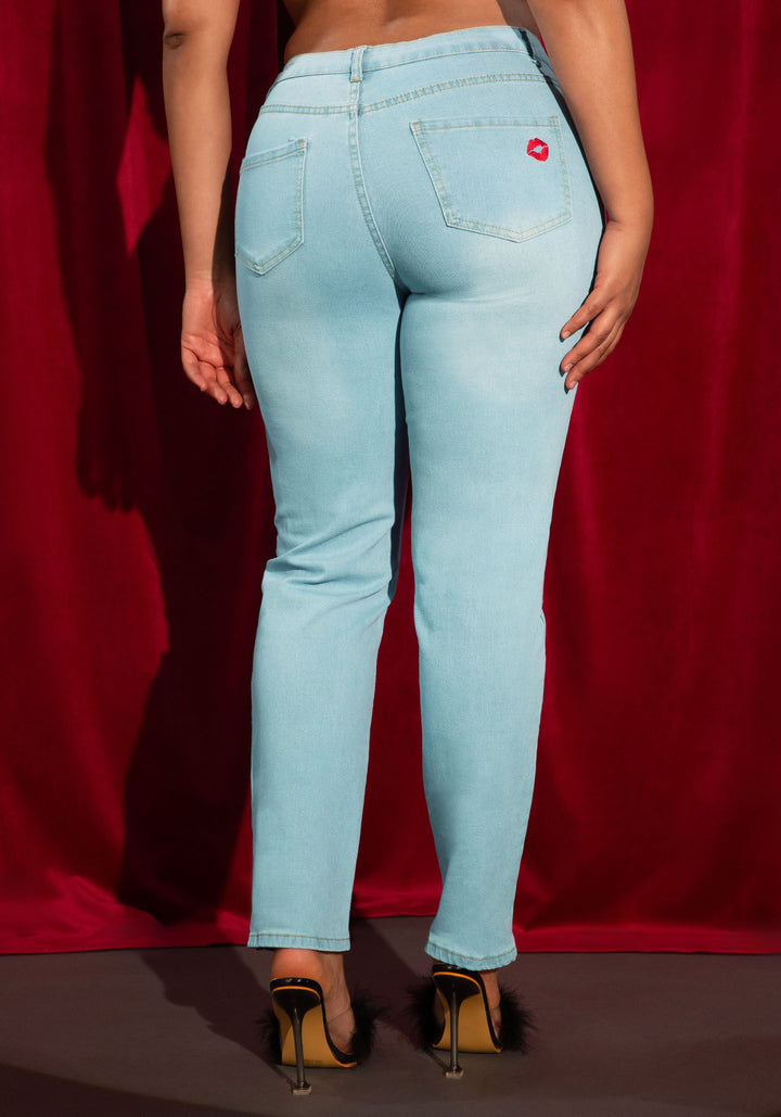 Back View-The Tie Skinny-Light Blue