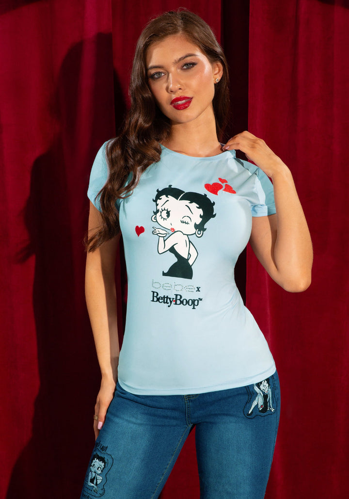 Front View-The Betty Tee-Sassy Blue