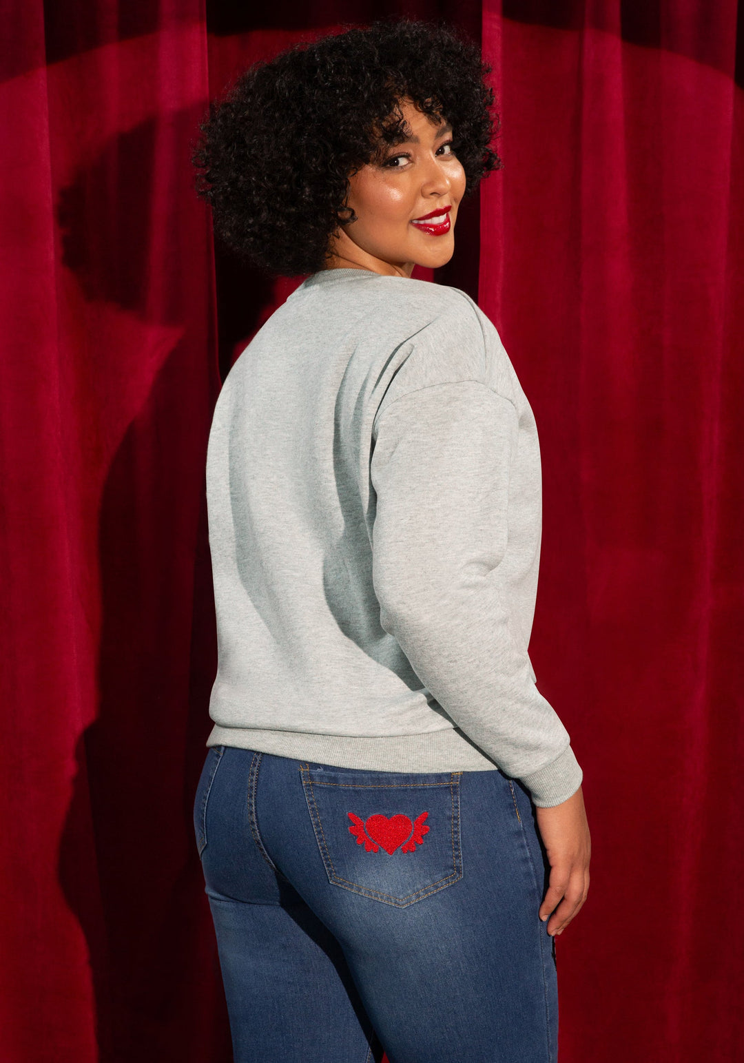 Back View-The Pullover-Hgrey Kiss