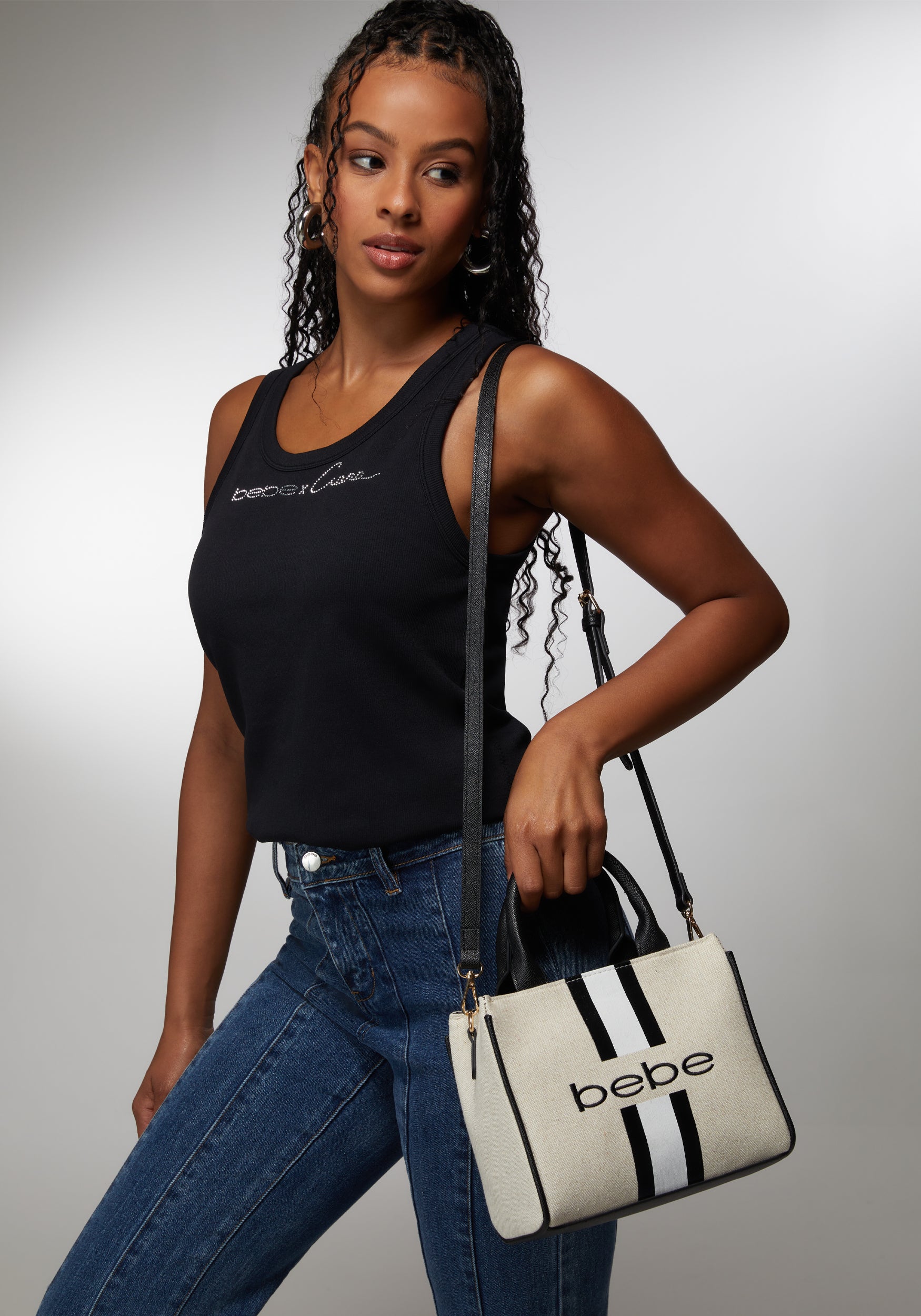 ♡bebe♡　0617 Paisley Mini Canvas Satchel – bebe