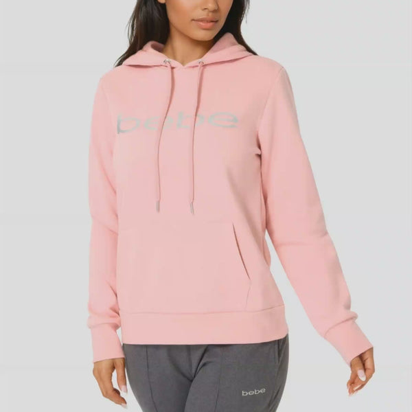 Video-Glitter Logo Fleece Hoodie-SEAPINK/SILVER GLITT