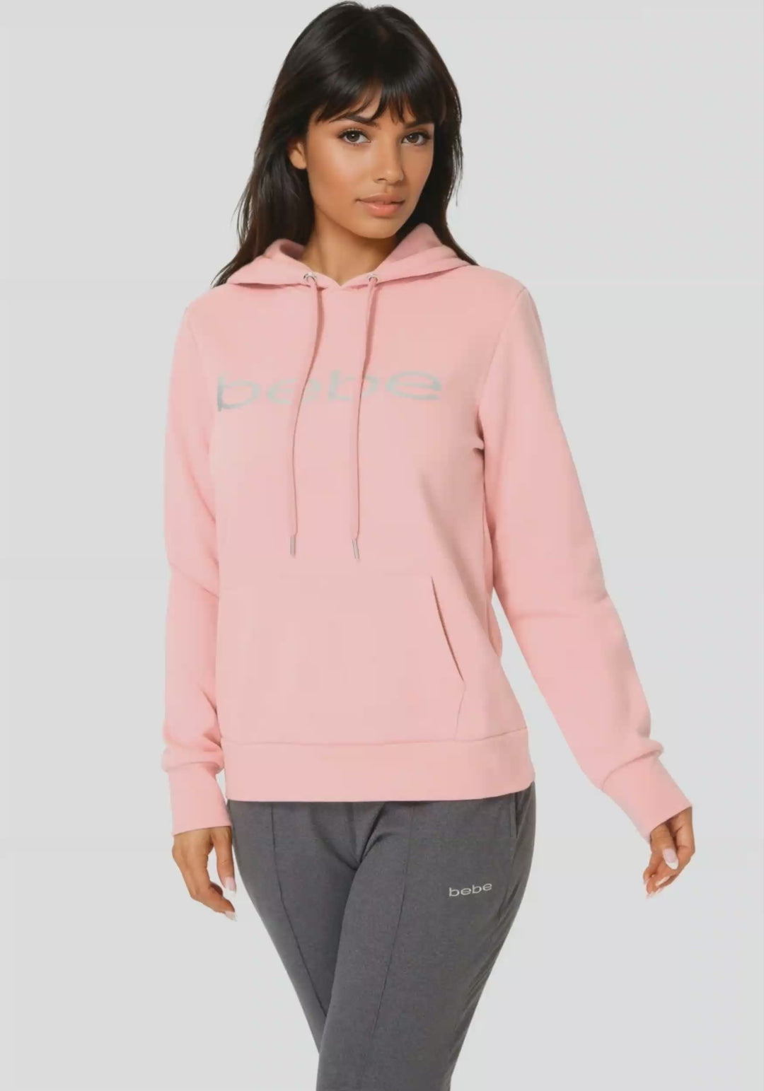 Video-Glitter Logo Fleece Hoodie-SEAPINK/SILVER GLITT