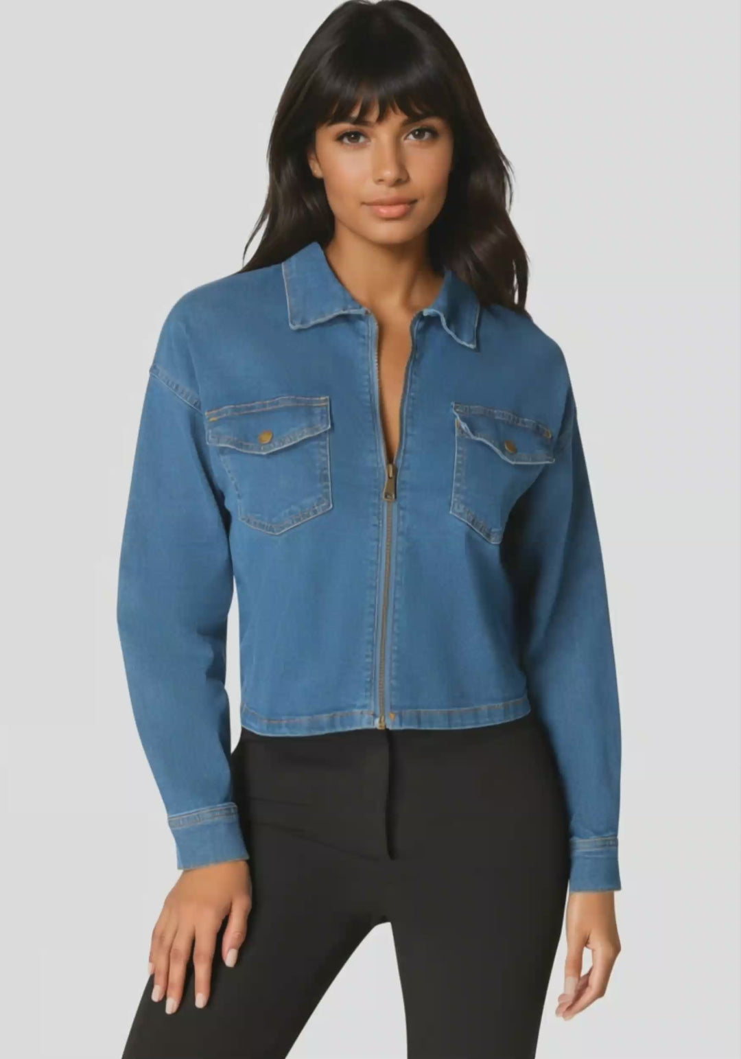 Video-Denim Jacket The Full Zip-Medium Wash