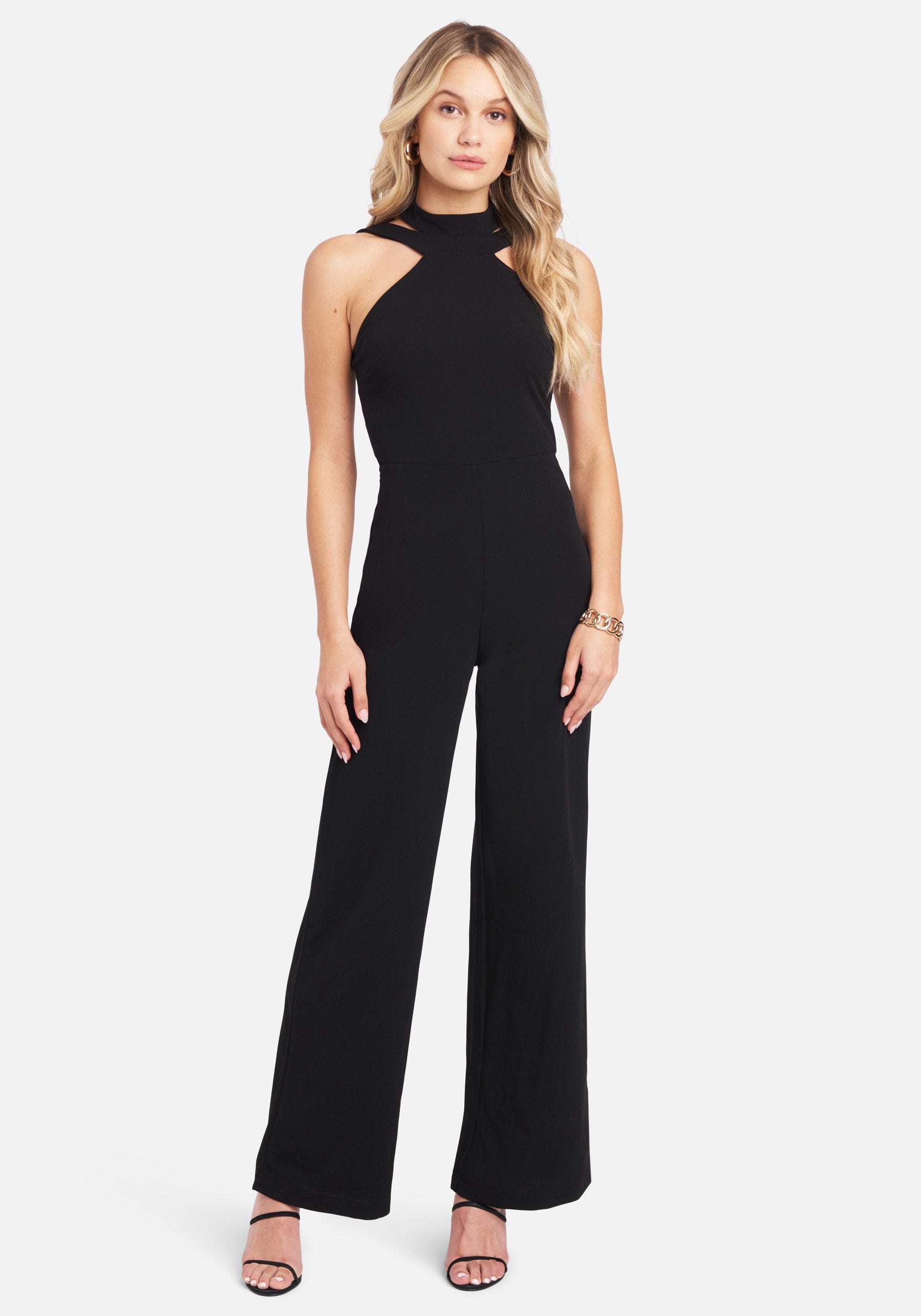 Wide Leg Halter Jumpsuit – bebe