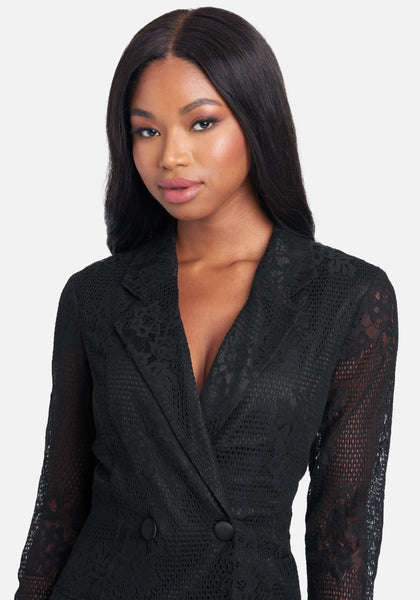 Lace online blazer dress