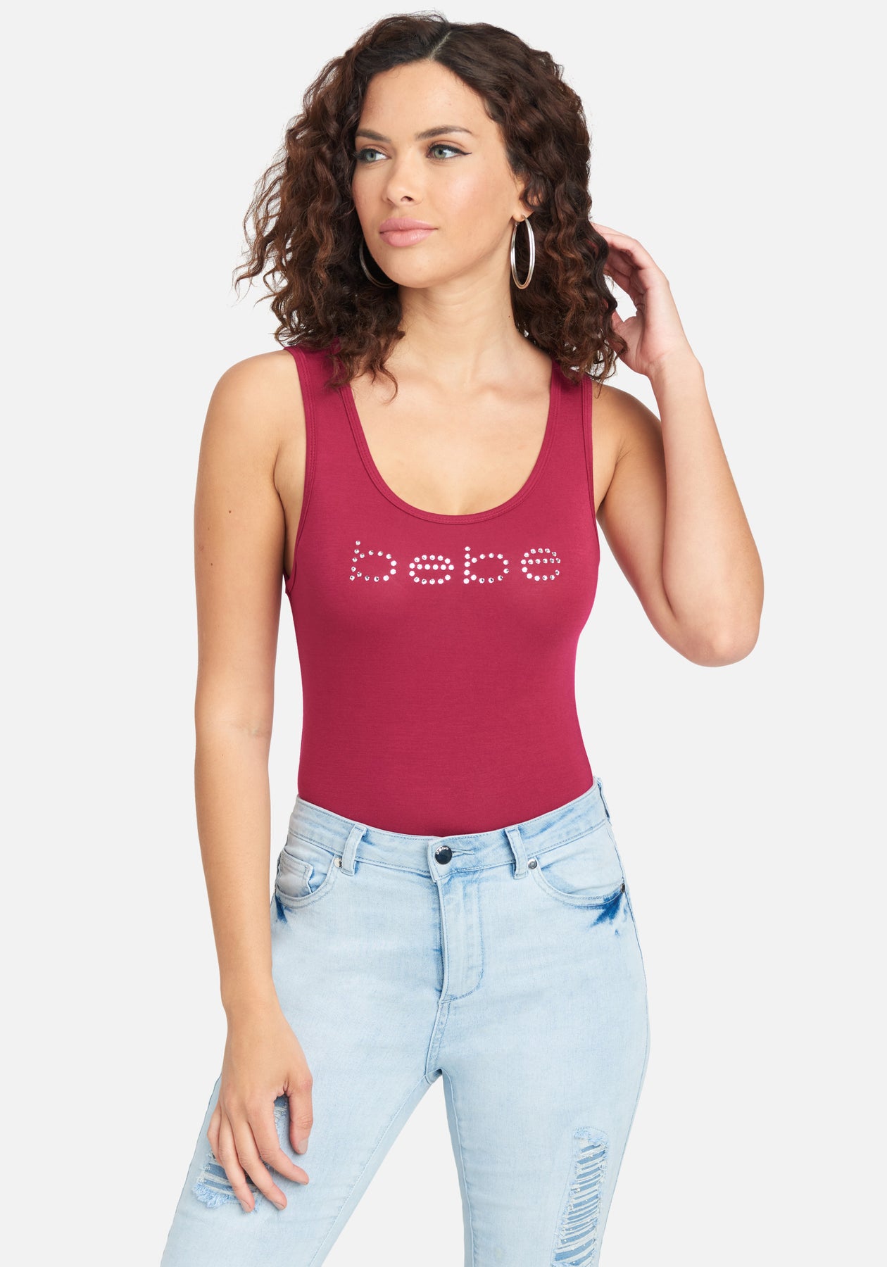 Crystal Logo Jersey Tank Top – bebe
