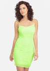 Ruched Power Mesh Mini Dress