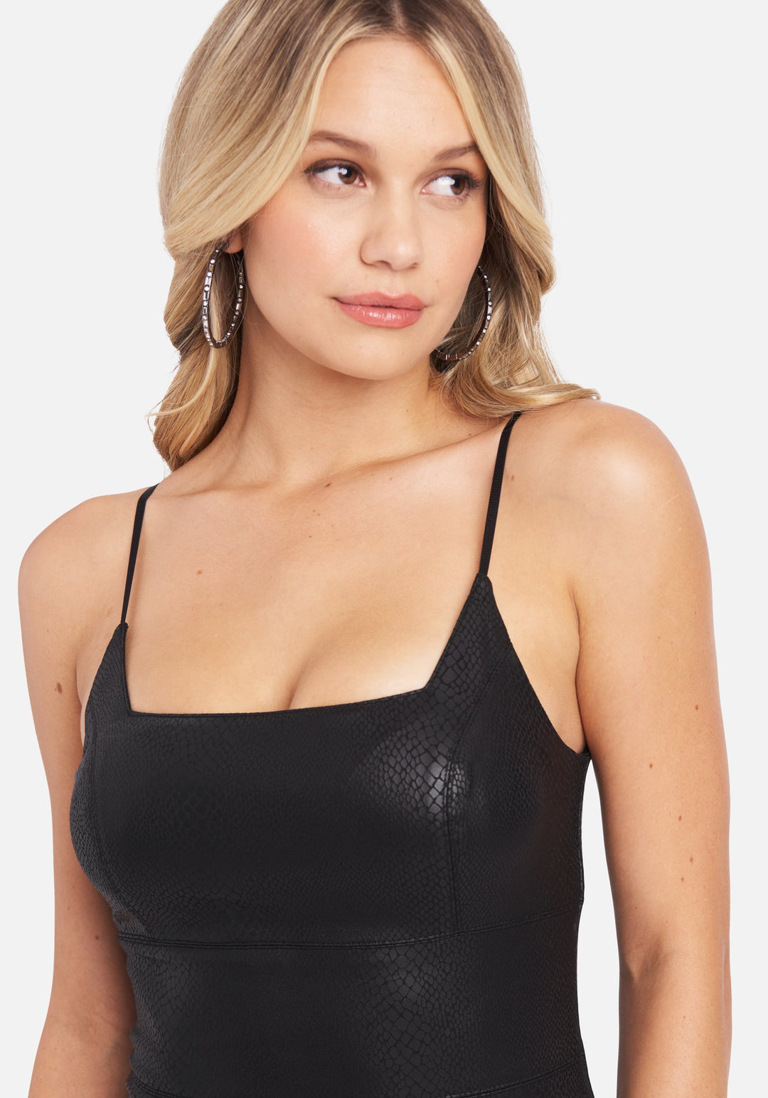 Vegan Leather Midi Dress bebe Vegan Leather Midi Dress bebe