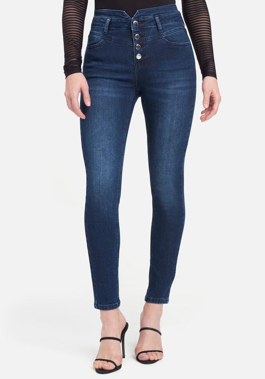 High Waistedbutton Front Jeans | bebe