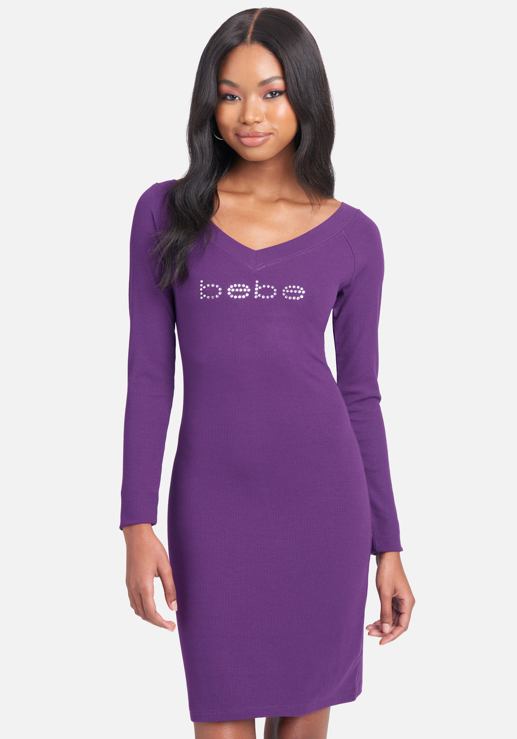 bebe purple leather dress Bebe Purple Faux Leather Strapless Fit & Flare Dress XXS Grunge Gothic Party