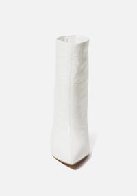 WHITE CROC FAUX