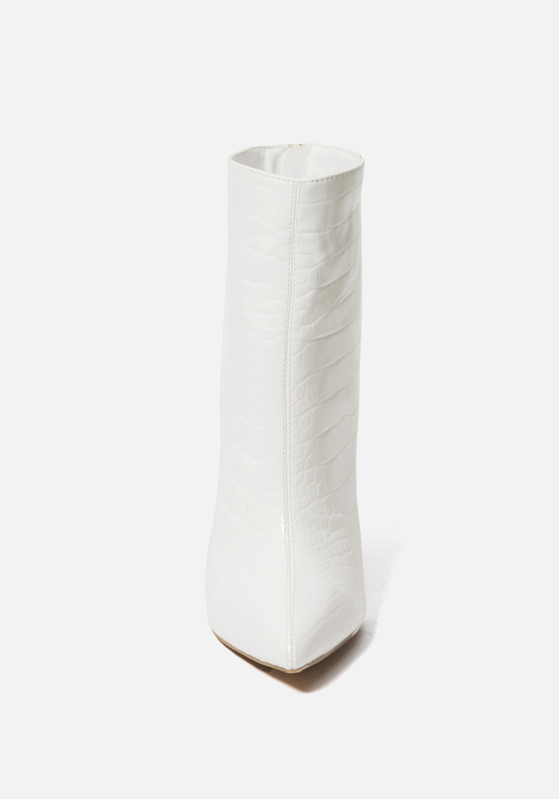 WHITE CROC FAUX