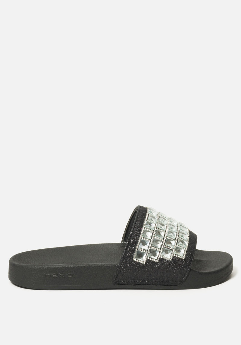 Flashie Metallic Slides | bebe