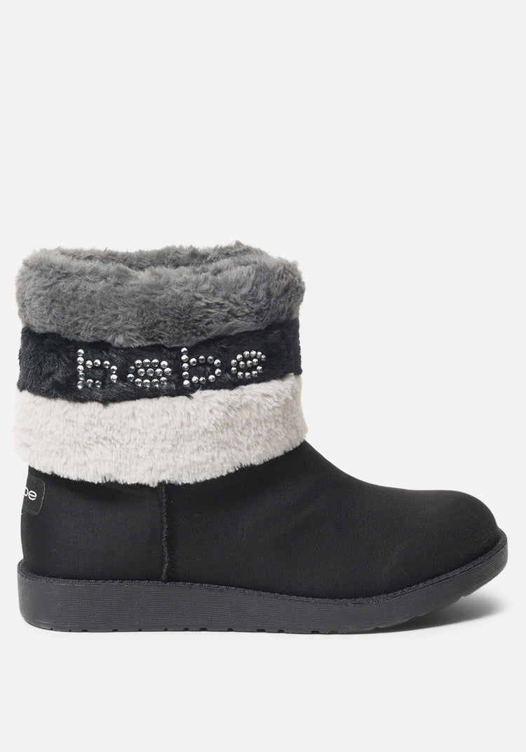 Laverne Faux Fur Booties bebe