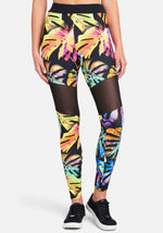 Black/Tropical Neon Print