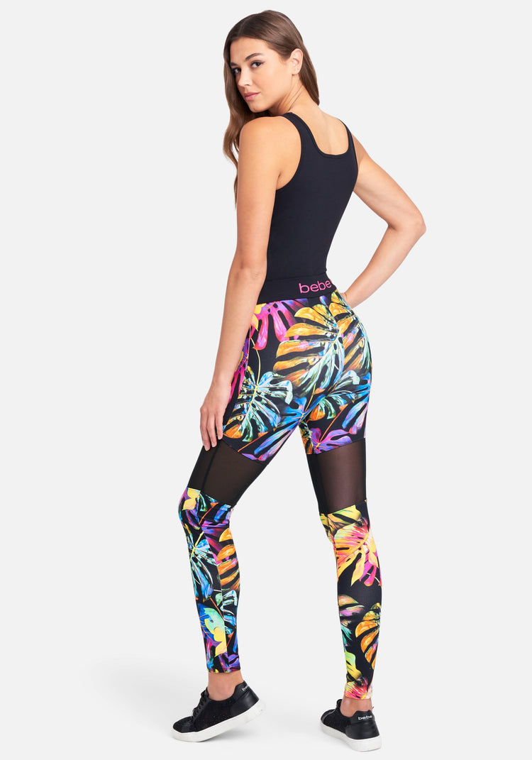 Black/Tropical Neon Print