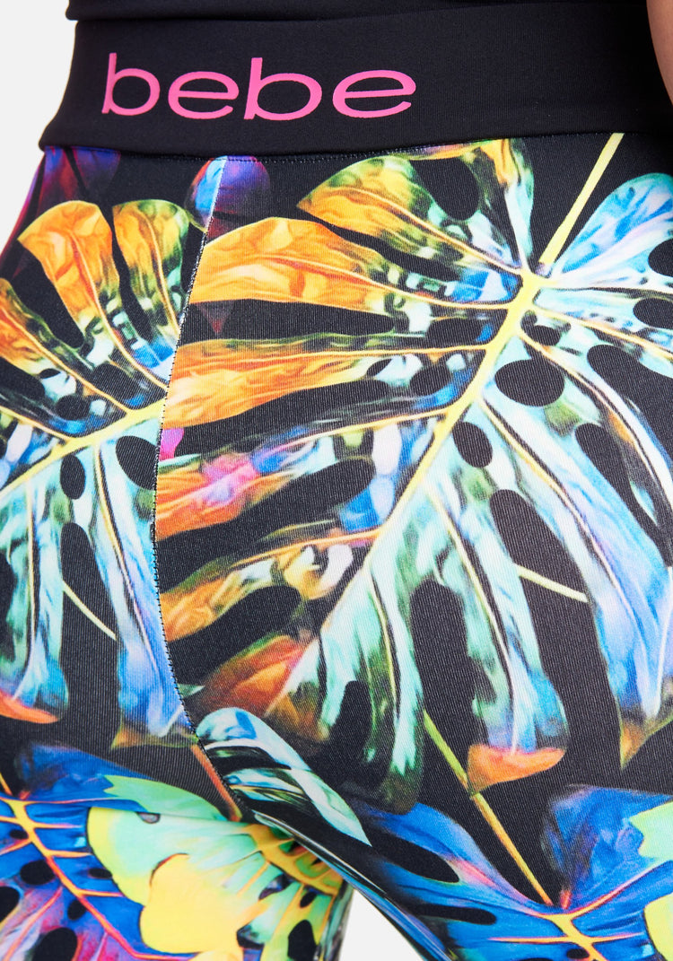 Black/Tropical Neon Print