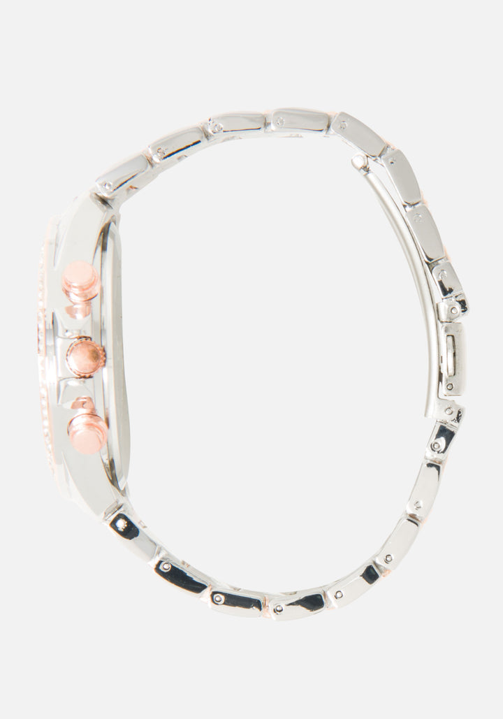 Two Tone Rosegold & Silver