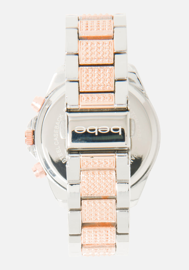 Two Tone Rosegold & Silver