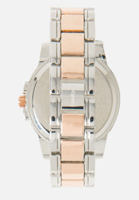 Two Tone Rosegold & Silver