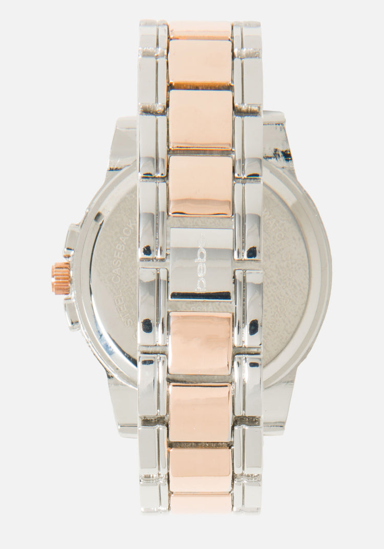 Two Tone Rosegold & Silver