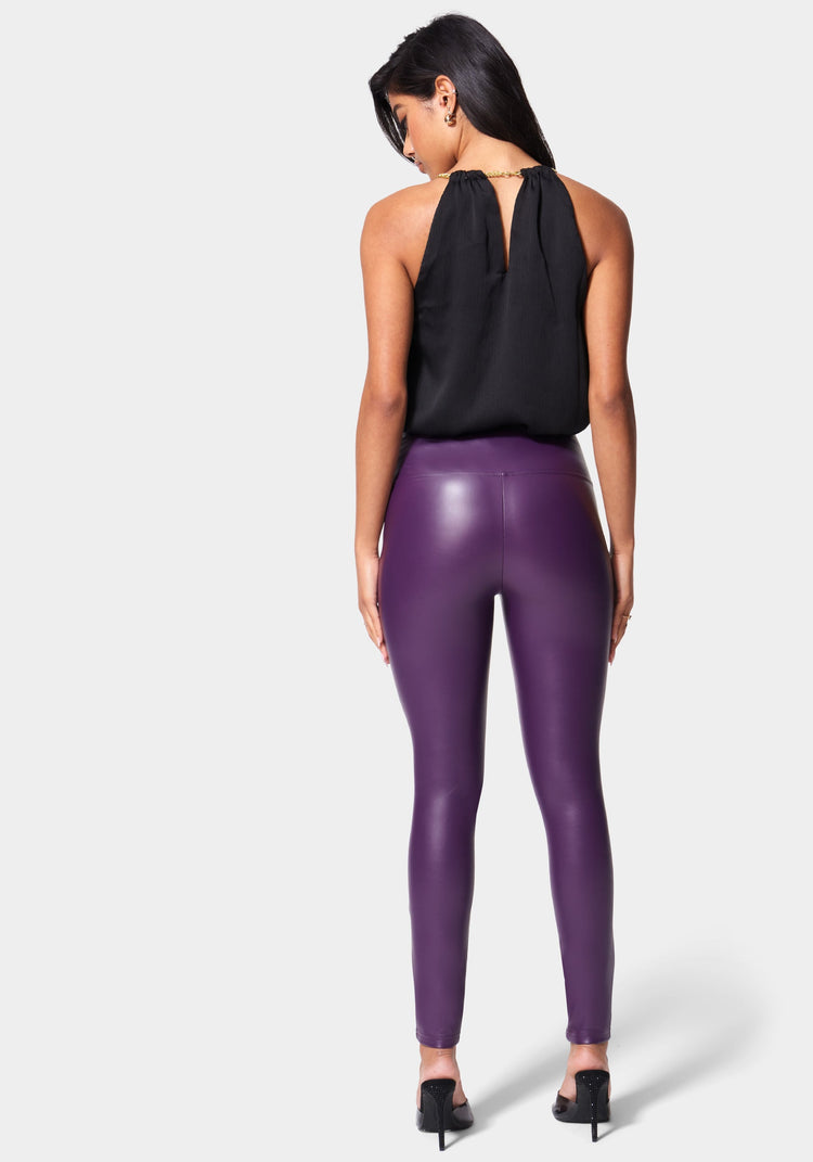 High Waist Vegan Leather Legging