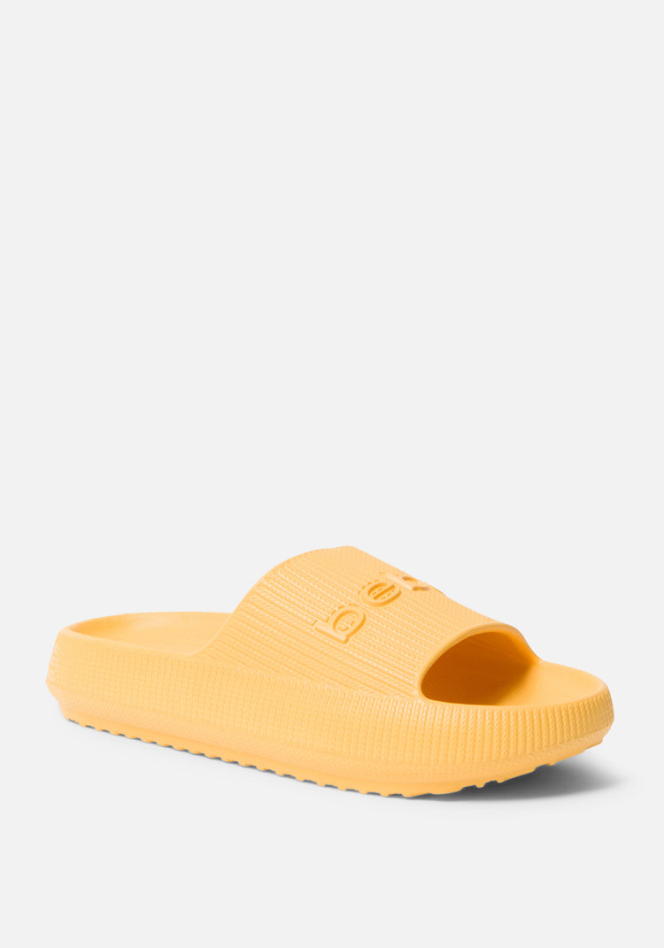 Bebe stretchy best sale embroidered slide sandal