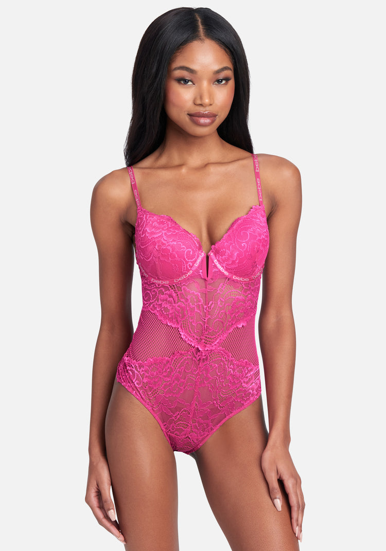 Tag Free Pushup Lace Bodysuit