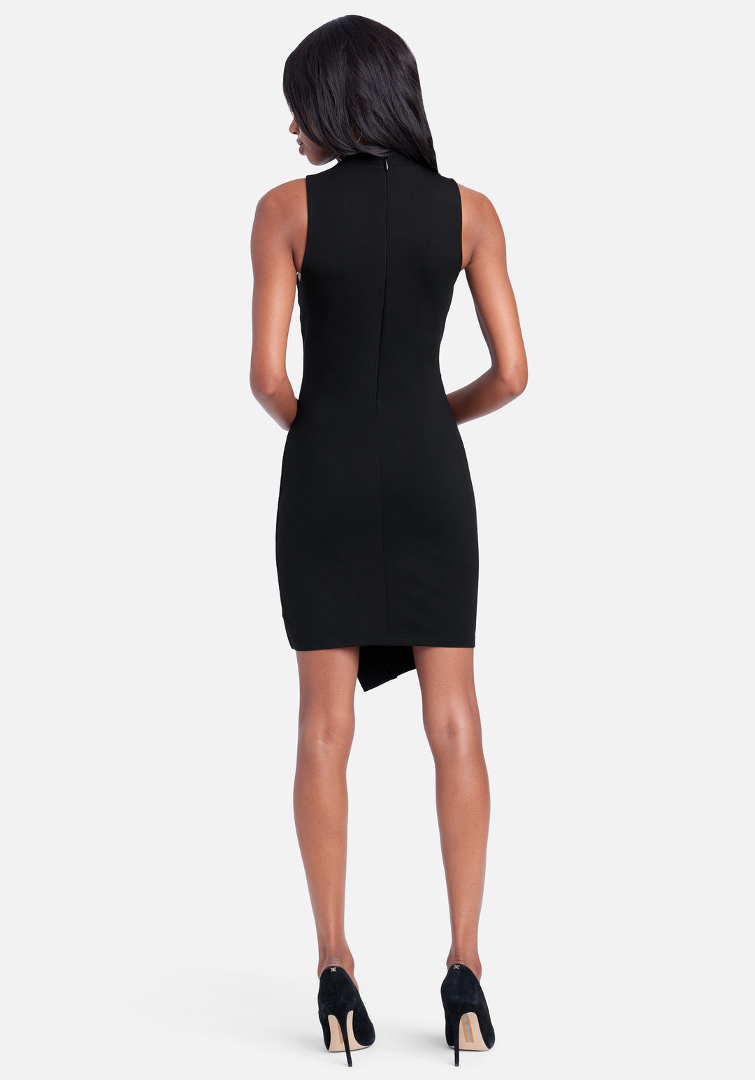 Asymmetrical Embellished Mini Dress bebe Asymmetrical Embellished Mini Dress bebe