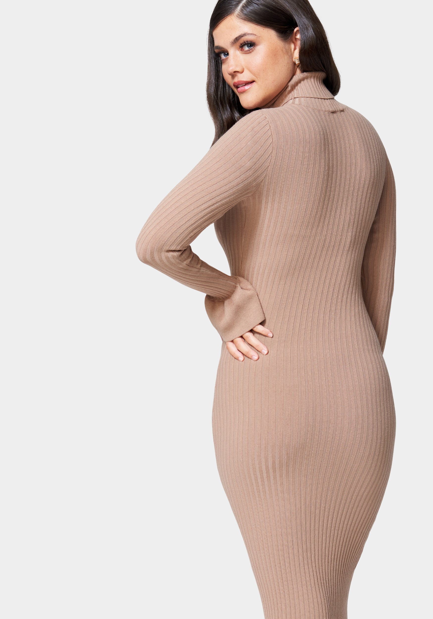 Bell Sleeve Turtle Neck Dress main image 0