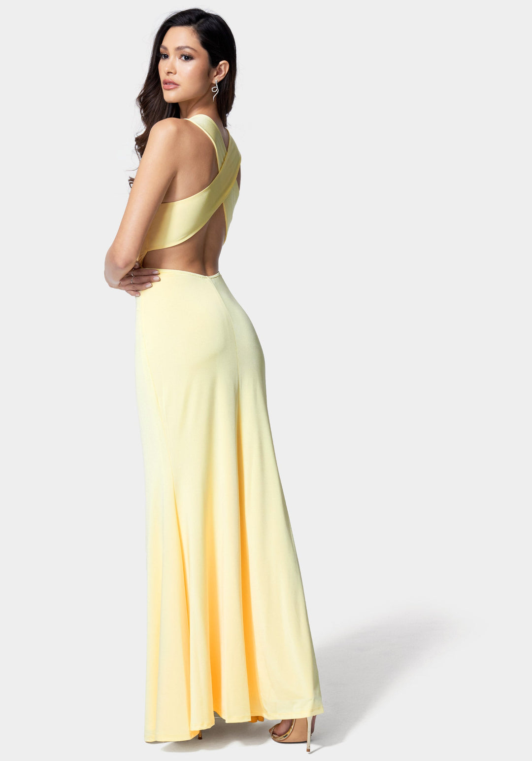 Open Back Gown bebe Open Back Gown bebe