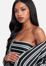 Black/Crème Stripe