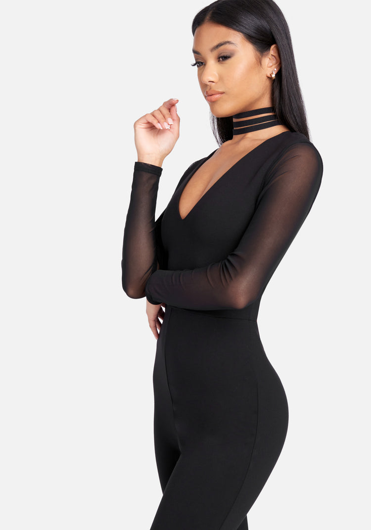 Choker Neck Catsuit bebe