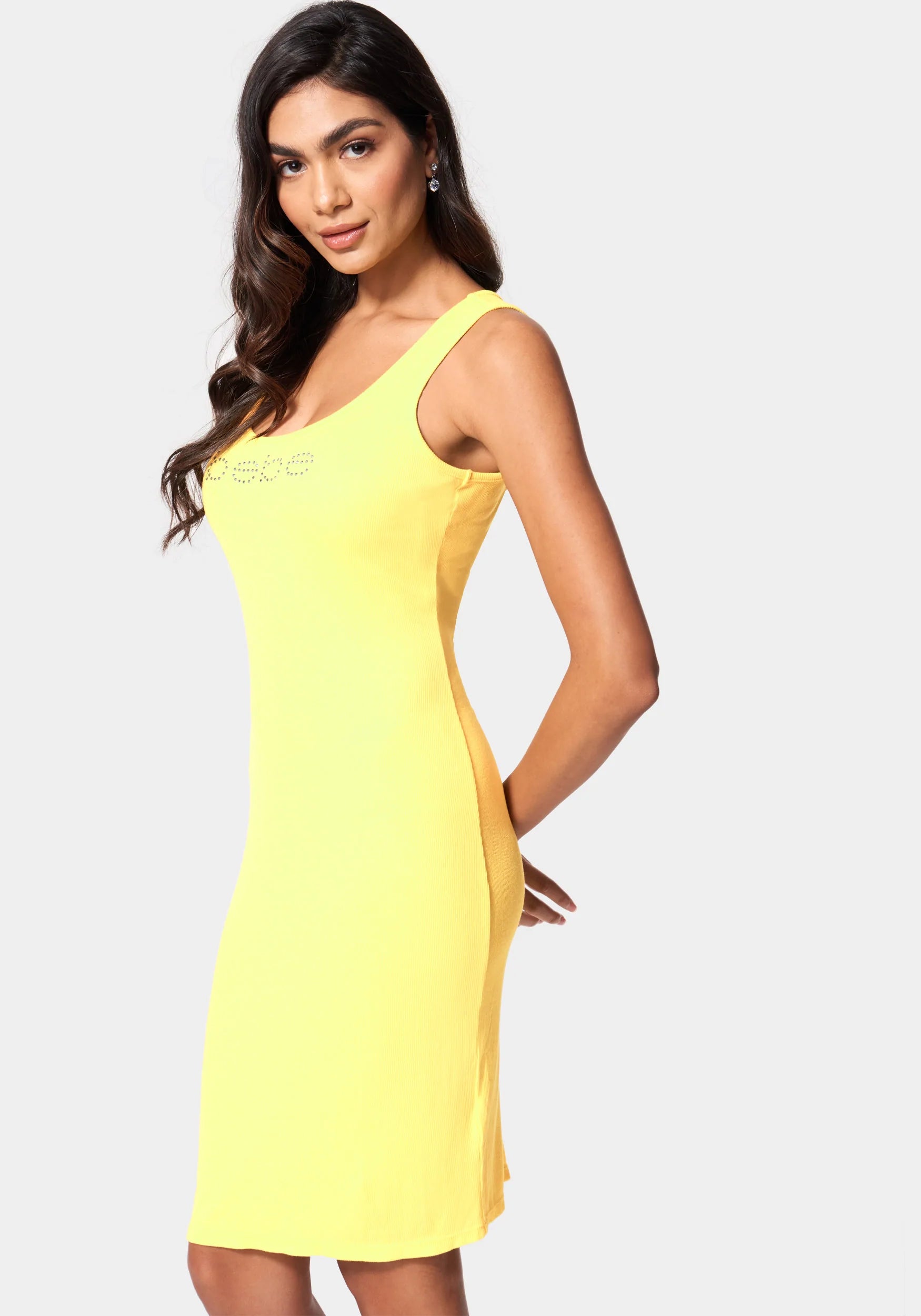 Tank Logo Dress Yellow