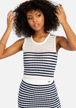 WHITE ALYSSUM/NAVY