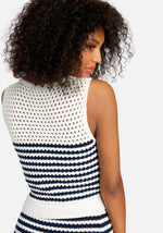WHITE ALYSSUM/NAVY