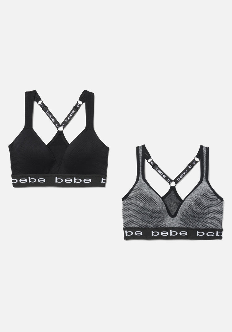 Bebe Seamless Molded Cup Racerback Bra 2 Pack