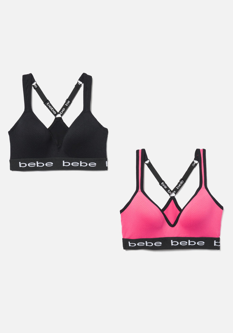 Bebe Seamless Molded Cup Racerback Bra 2 Pack