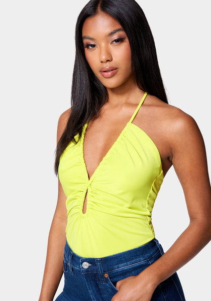 Twisted Keyhole Ribbed Top – Ashley Stewart