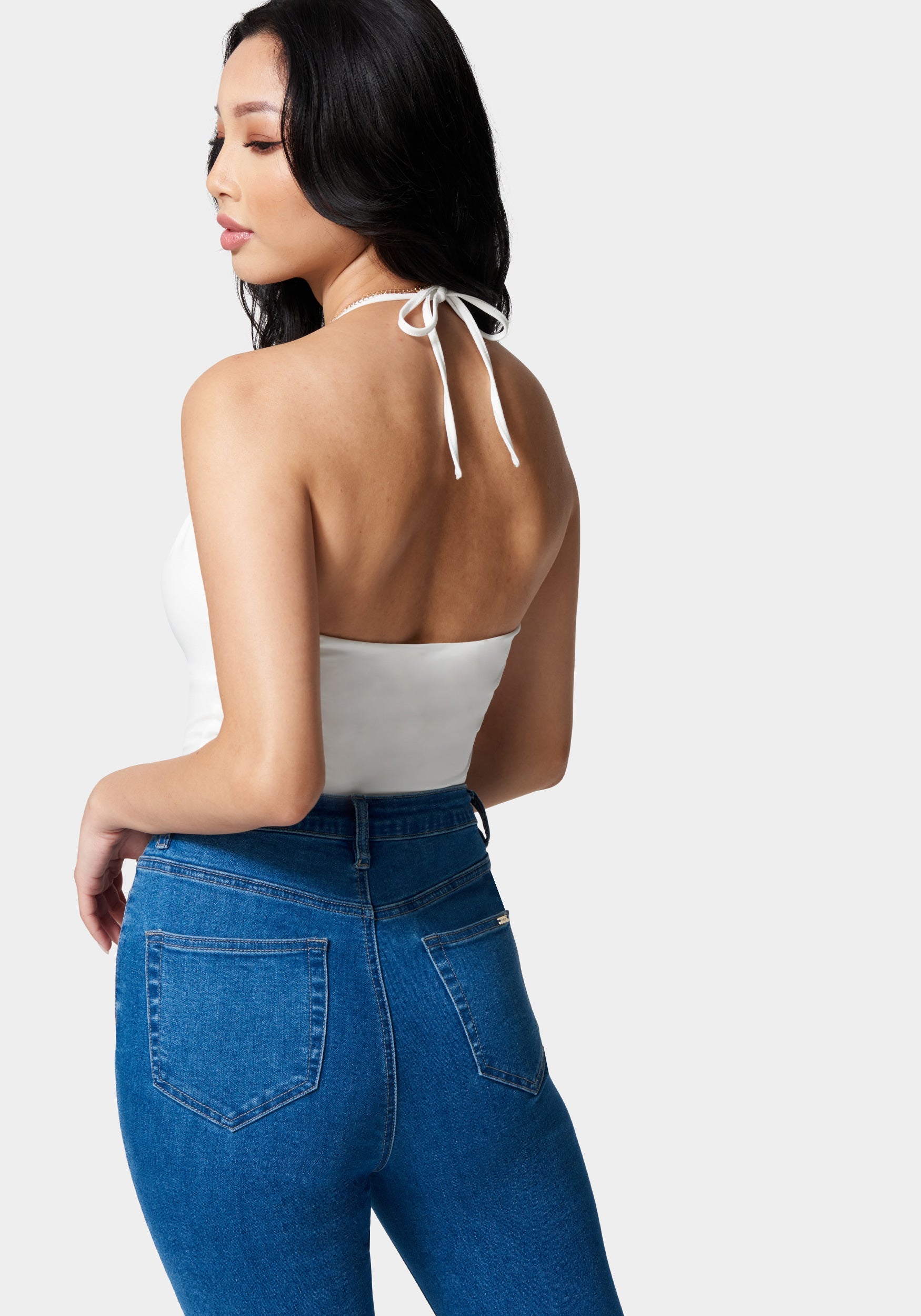 yo biotop cashmere halter bare top ホワイト Bare Halter Polo Top White | Garage