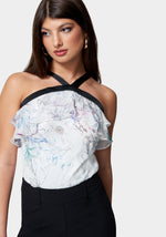 Sketched Blossom Print/Black