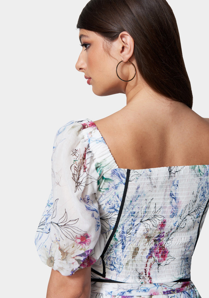 Sketched Blossom Print/Black