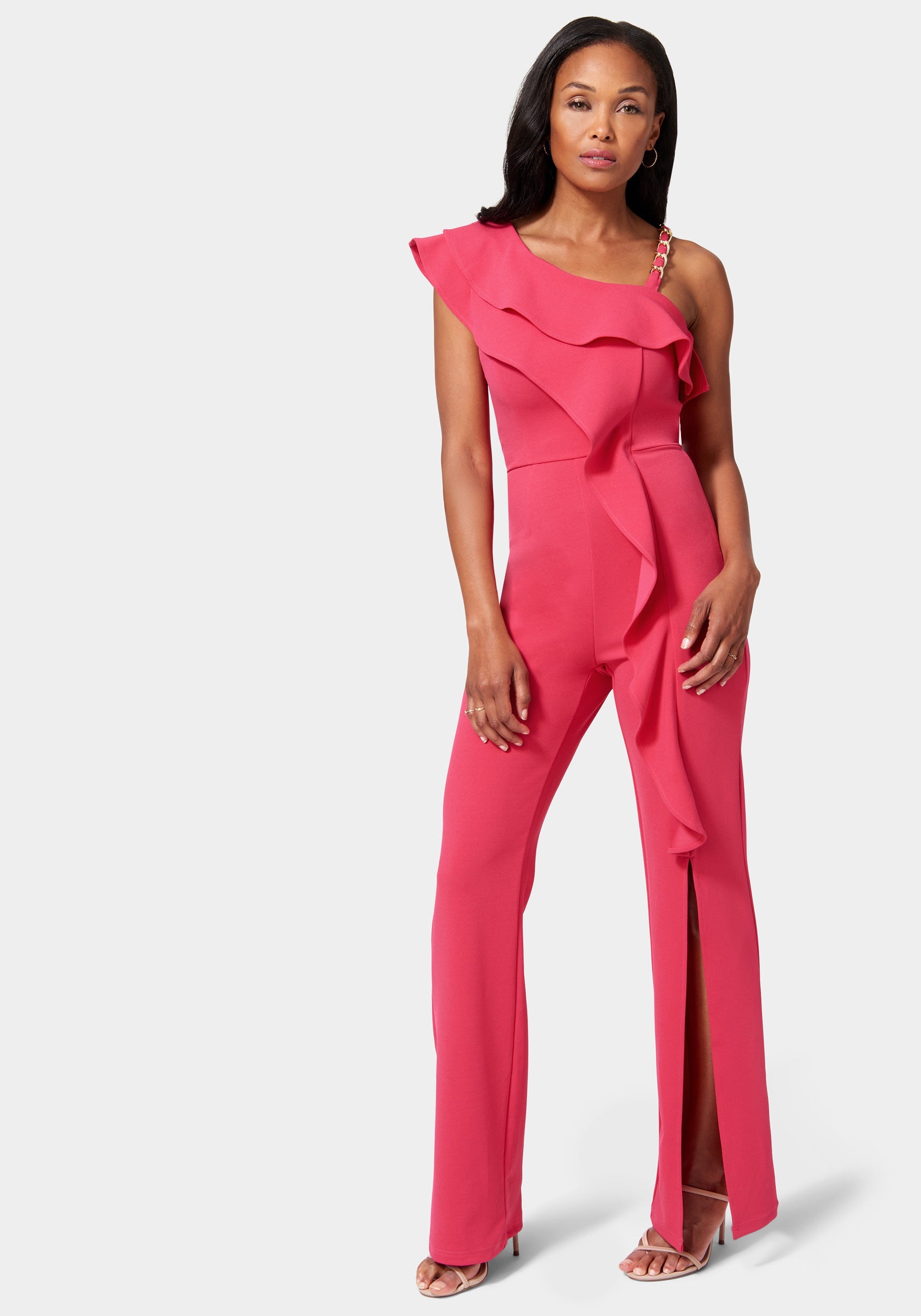 Crepe Jumpsuit With Beading main image 1