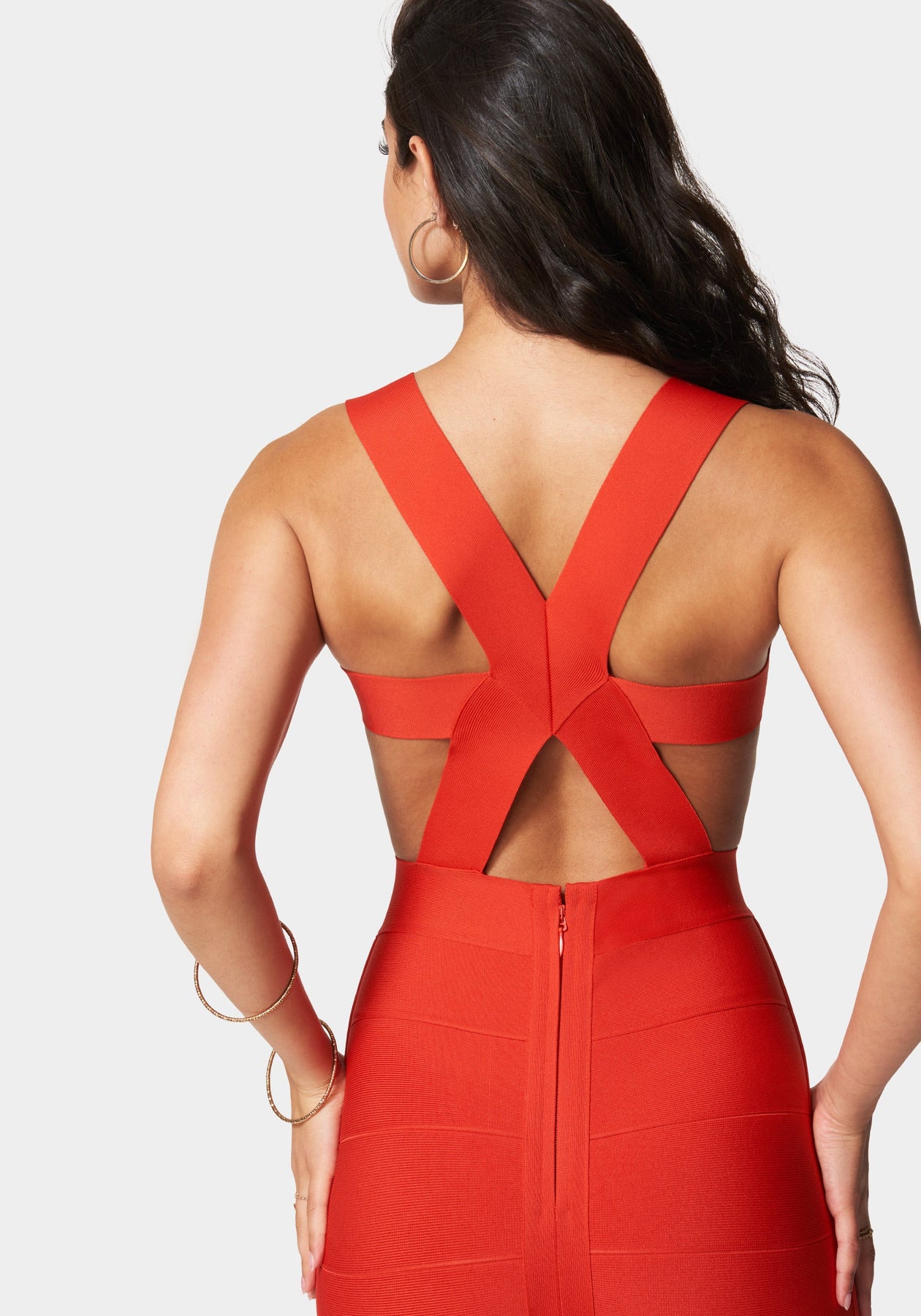 Luxe Bandage X-Back Dress bebe Luxe Bandage X-Back Dress bebe