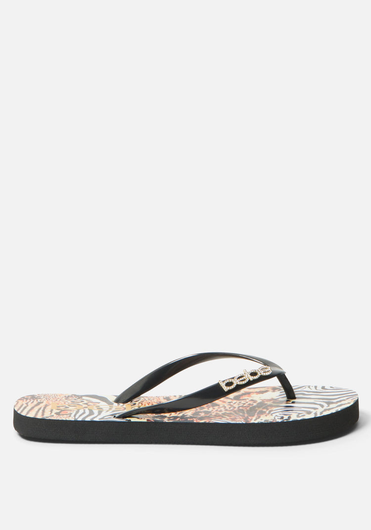 Bebe gold outlet flip flops