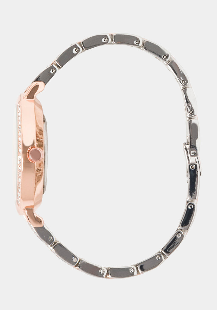 Two-Tone-Rosegold And Silver