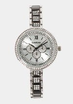 Two-Tone Silver & Gun Metal